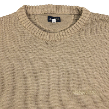 Vintage Armani Jeans Knitted Wool Jumper Size M