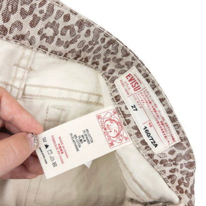 Vintage Evisu Double Gull Leopard Print Japanese Denim Jeans Size W30 | W30, Multicoloured