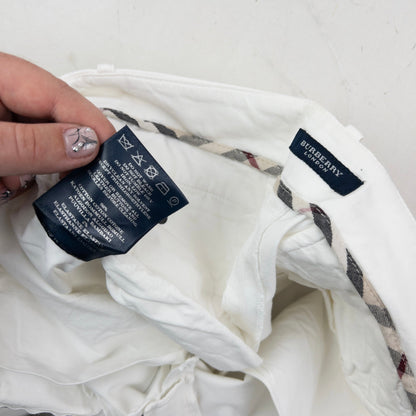 Vintage 2000s Burberry Cargo Trousers Size W29 | W29, White