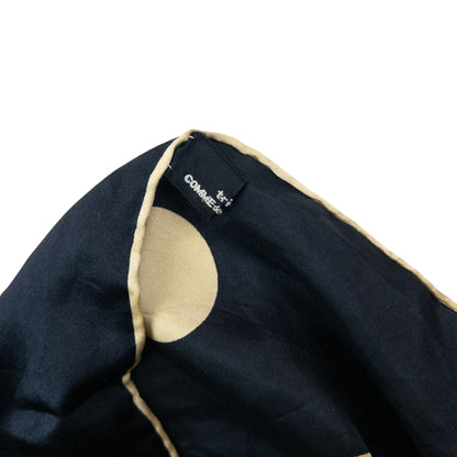 Vintage 90s Comme Des Garçons Tricot Polka Dot Silk Scarf | O/S, Cream