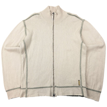 Vintage Armani Jeans Reversible Zip Up Jumper Size S