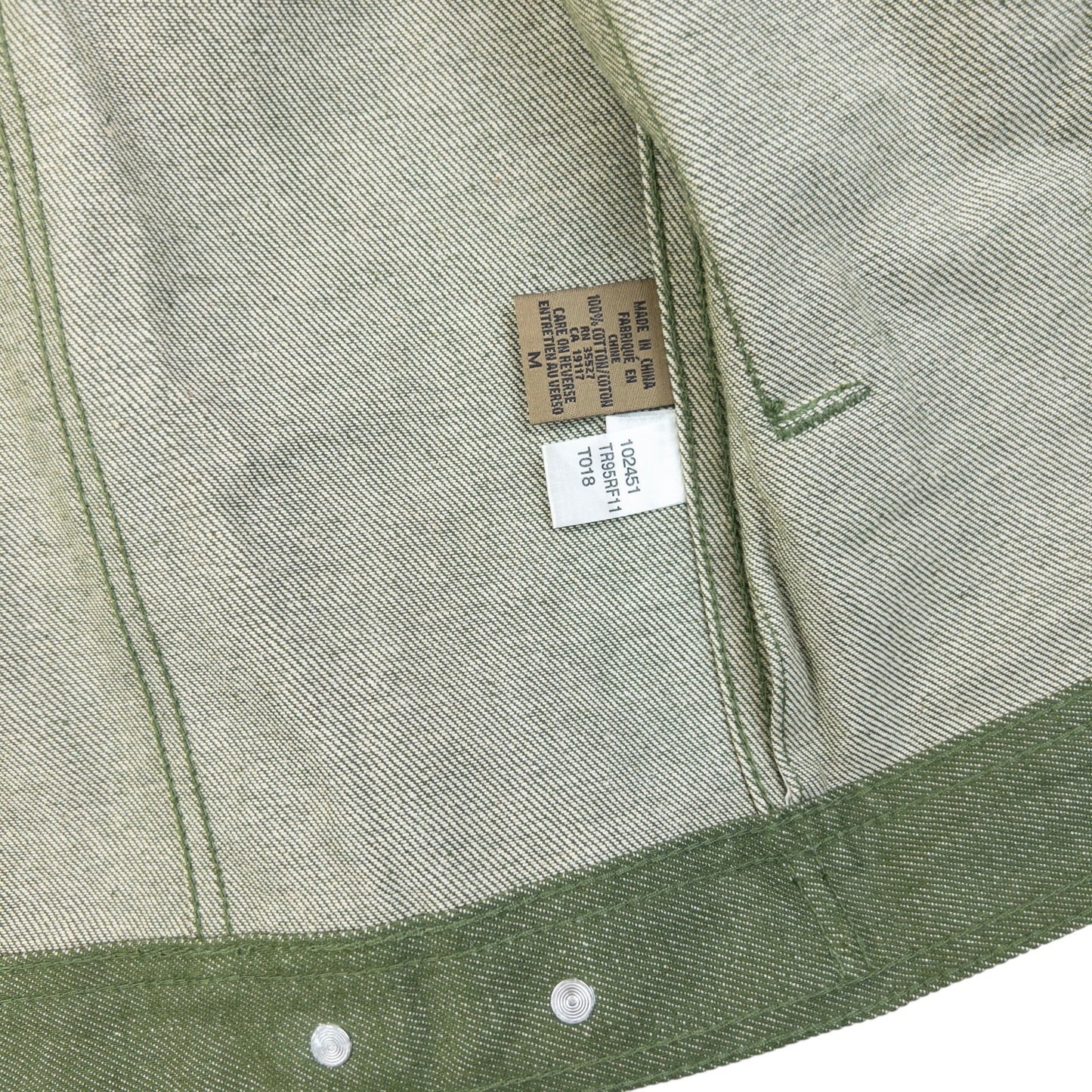 Vintage 2000s Marithe + Francois Girbaud Button Up Denim Jacket Size M | Medium, Green