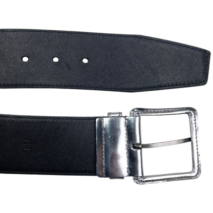 Vintage 2000s Miu Miu Metallic Leather Belt Size W26 | O/S, Grey