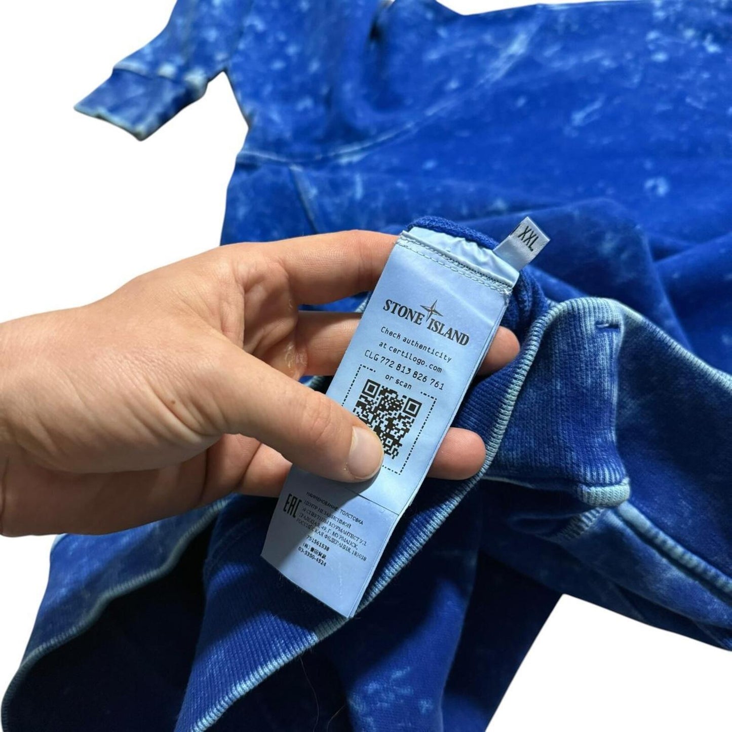 Stone Island Tye dye Pullover Crewneck | XXL, Blue