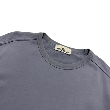 Stone Island Baby Blue Pullover Crewneck | Large, Blue
