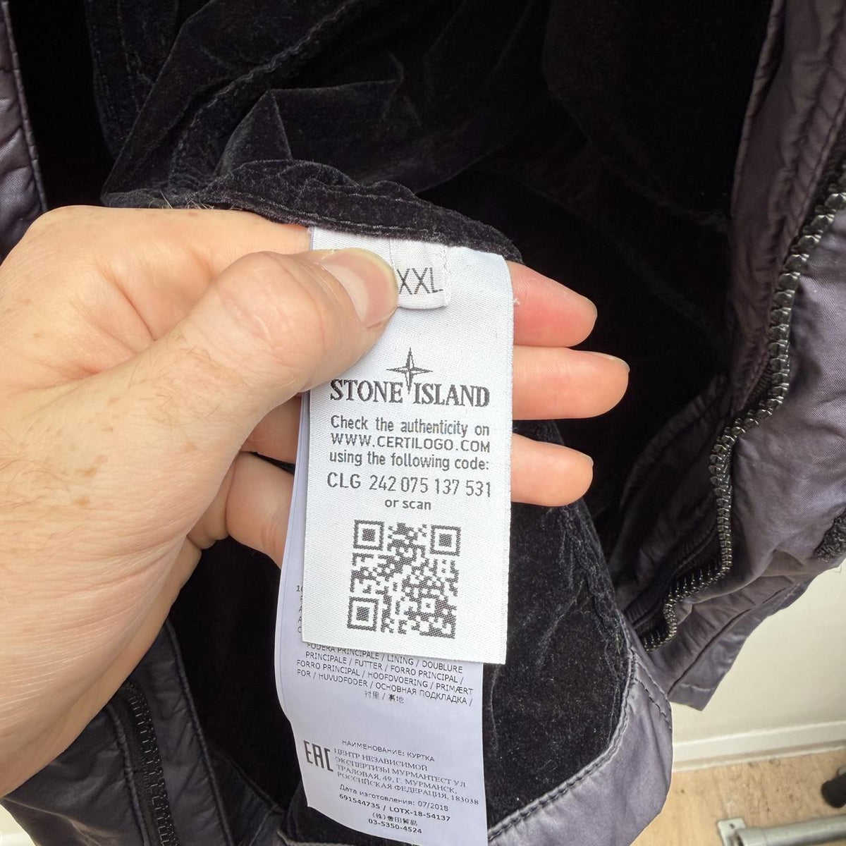 Stone Island Lamy Flock Parka Jacket (XXL) | XXL, Blue