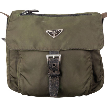 Vintage 2000s Prada Crossbody Bag | O/S, Green