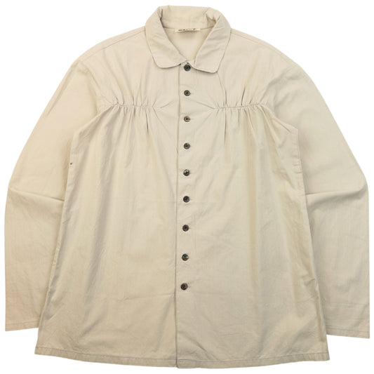 Vintage 90s Hai Sporting Gear By Issey Miyake Ruched Button Up Shirt SizeS | Small, Cream