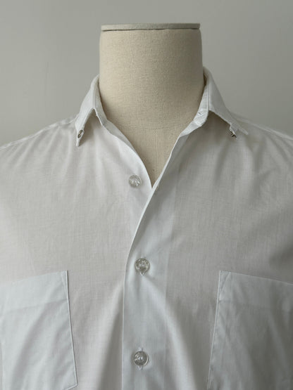 Vintage 1990s High Neck Short Sleeve Shirt - S