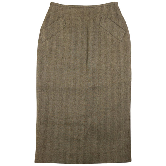 Vintage Jean Paul Gaultier Femme Wool Pencil Skirt Womens Size W24