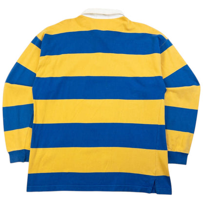 Vintage 80s YSL Yves Saint Laurent Striped Long Sleeve Rugby Polo Shirt Size S | Small, Multicoloured