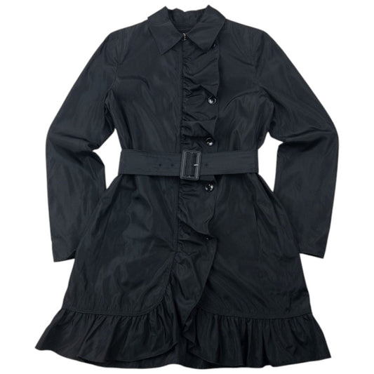 Vintage Dolce & Gabbana Belt Waist Ruffle Jacket Womens Size M | Medium, Black