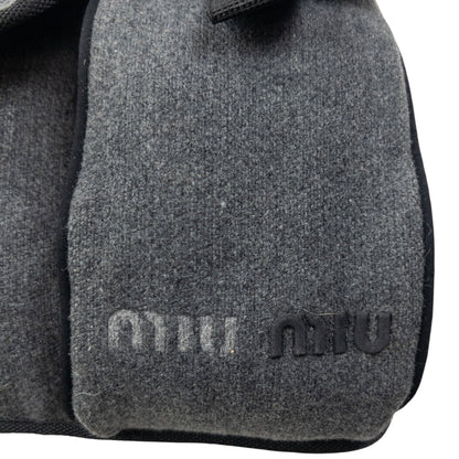 Vintage 1999 Miu Miu Wool Crossbody Bag | O/S, Black