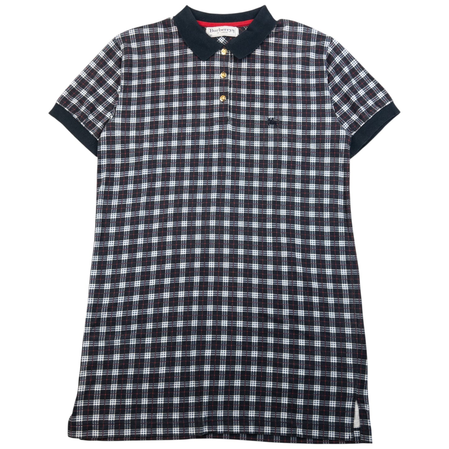 Vintage 90s Burberry Nova Check Polo Shirt Size XL | XL, Navy
