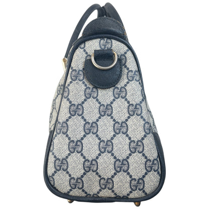 Vintage 80s Gucci Monogram Leather Handbag | O/S, Black