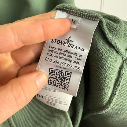 Stone Island Logo Hoodie Green (M) | Medium, Green