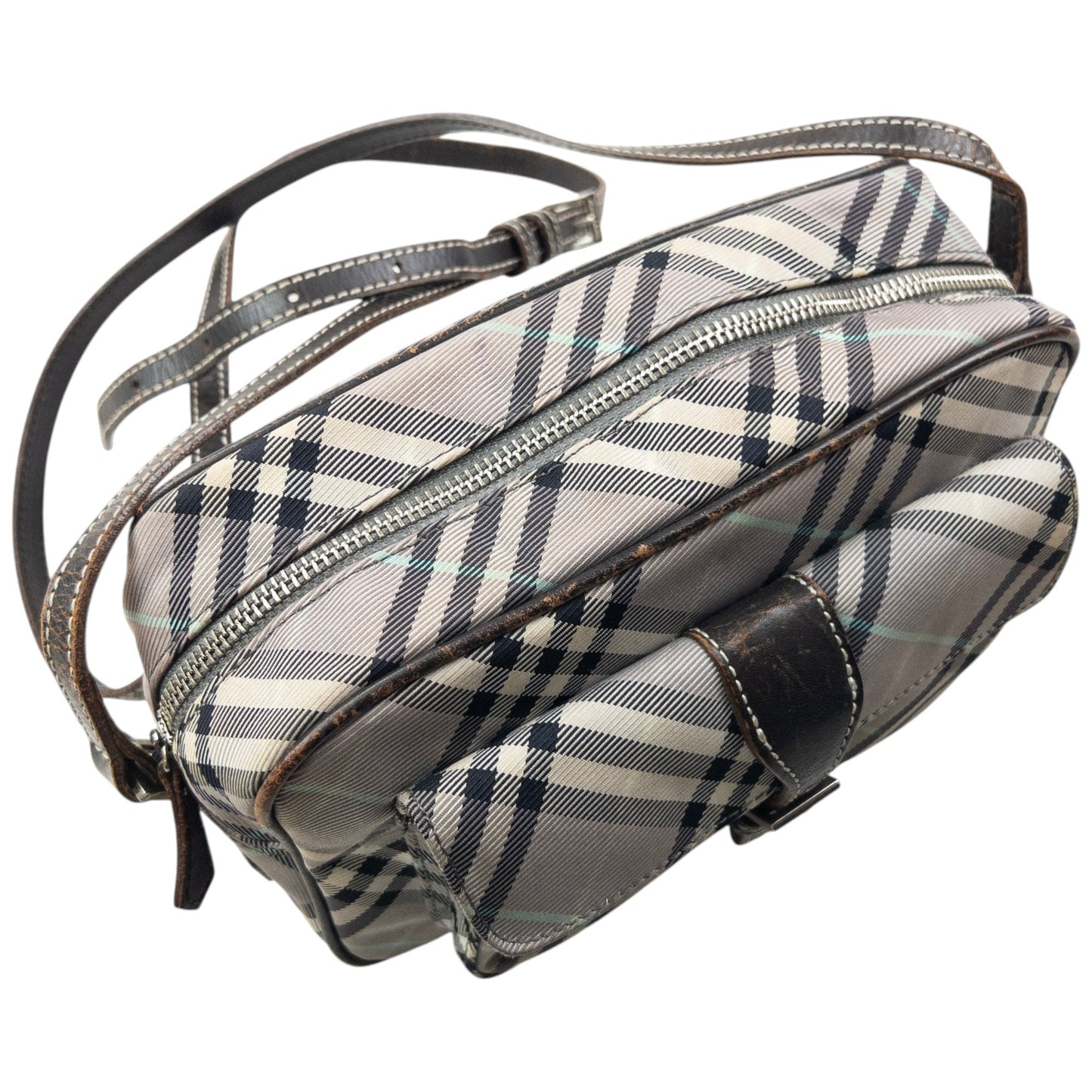Vintage 2000s Burberry Blue Label Nova Check Crossbody Bag | O/S, Blue