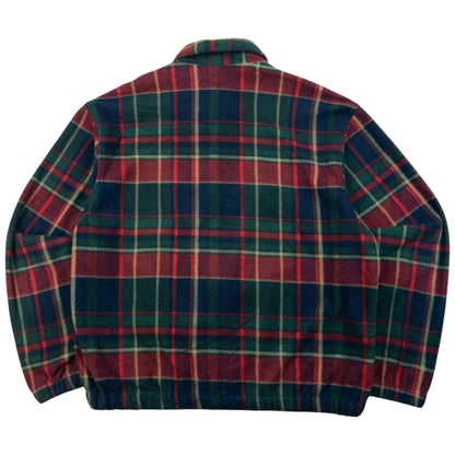 Vintage 90s Polo Ralph Lauren Checkered Fleece Jacket Size L | Large, Red