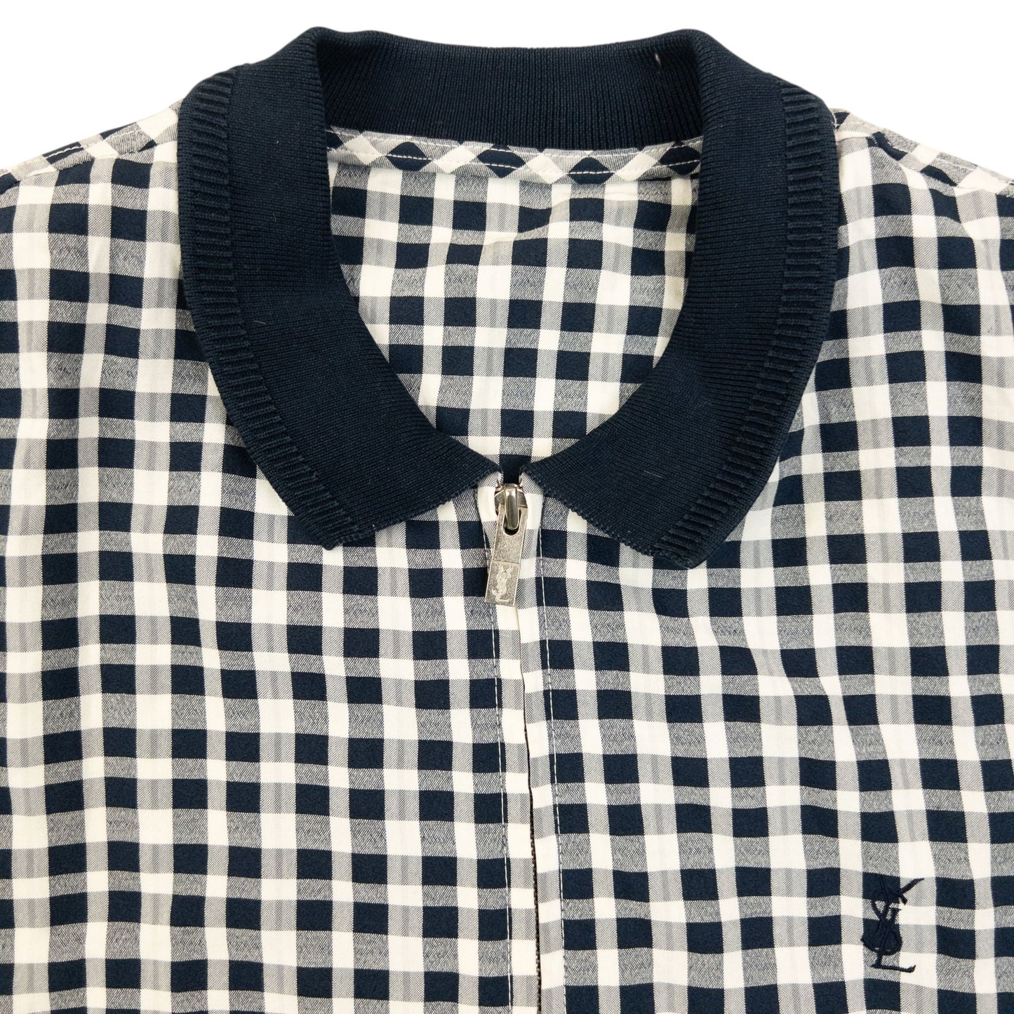 Vintage 90s YSL Yves Saint Laurent Checkered Harrington Jacket Size M | Medium, Multicoloured