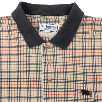 Vintage 90s Burberry Nova Check Polo Shirt Size L | Large, Multicoloured