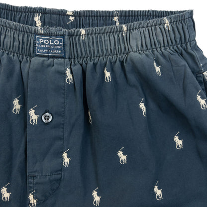Vintage 2000s Polo Ralph Lauren Monogram Pyjama Bottoms Size S | Small, Navy