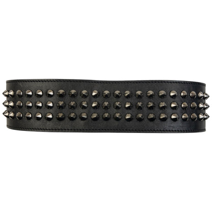 Vintage 2000s Burberry Studded Leather Belt Size S | O/S, Black