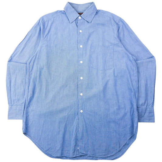 Vintage 90s Yohji Yamamoto D'Urban A.A.R Long Sleeve Button Up Shirt Size L | Large, Blue