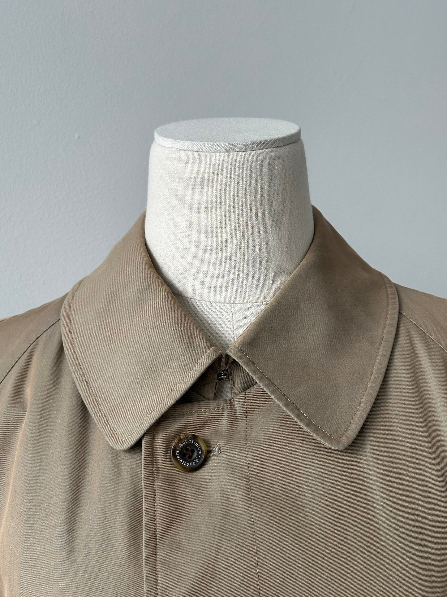 Aquascutum 1990s Pure Cotton Belted Trench Coat - S