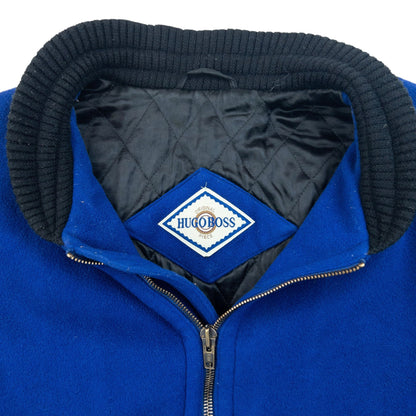 Vintage 90s Hugo Boss Zip Up Cashmere Bomber Jacket Size XL | XL, Multicoloured