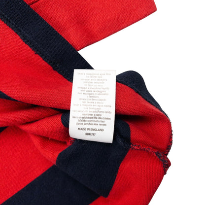 Vintage Burberry Striped Long Sleeve Polo Shirt Size L