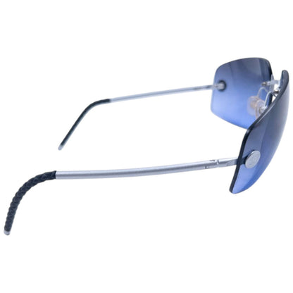 Vintage 2000s Chanel Rimless Sunglasses | O/S, Blue