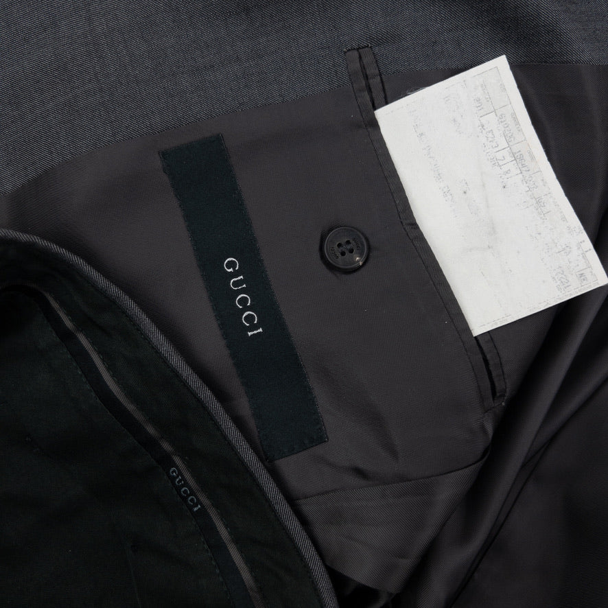 Vintage 90s Gucci Jacket & Trousers Suit Set Size M | Medium, Grey
