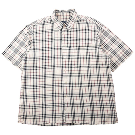 Vintage 2000s Burberry Nova Check Short Sleeve Button Up Shirt Size M | Medium, Cream