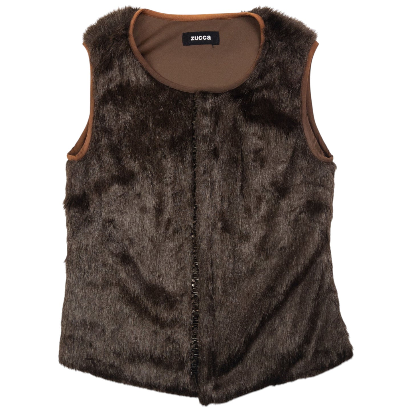 Vintage Cabane De Zucca By Issey Miyake Fur Gilet Womens Size M