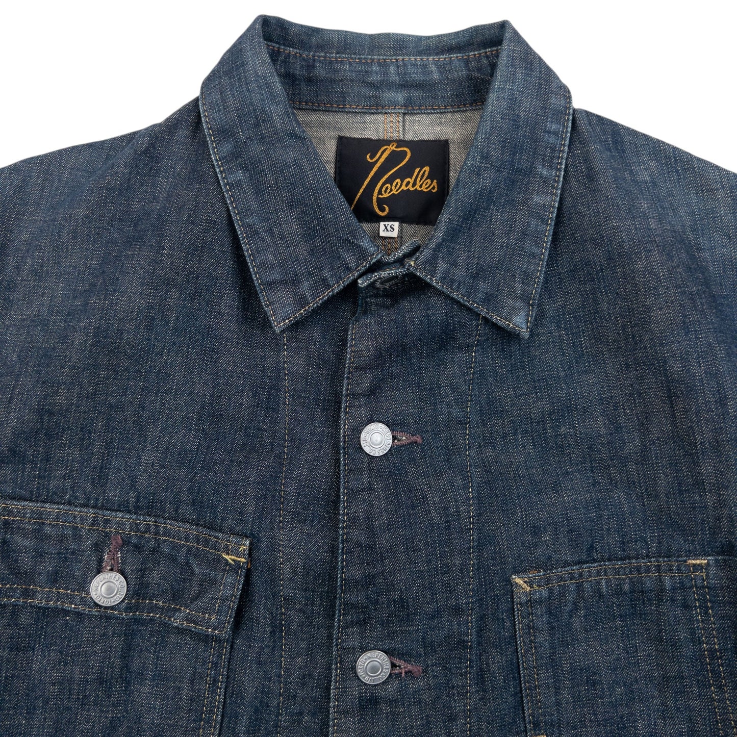 Vintage 90s Needles Button Up Denim Jacket Size XS | XS, Blue