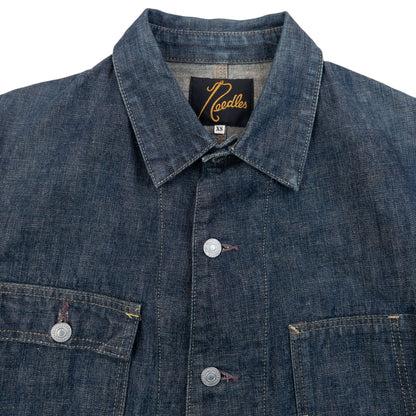 Vintage 90s Needles Button Up Denim Jacket Size XS | XS, Blue