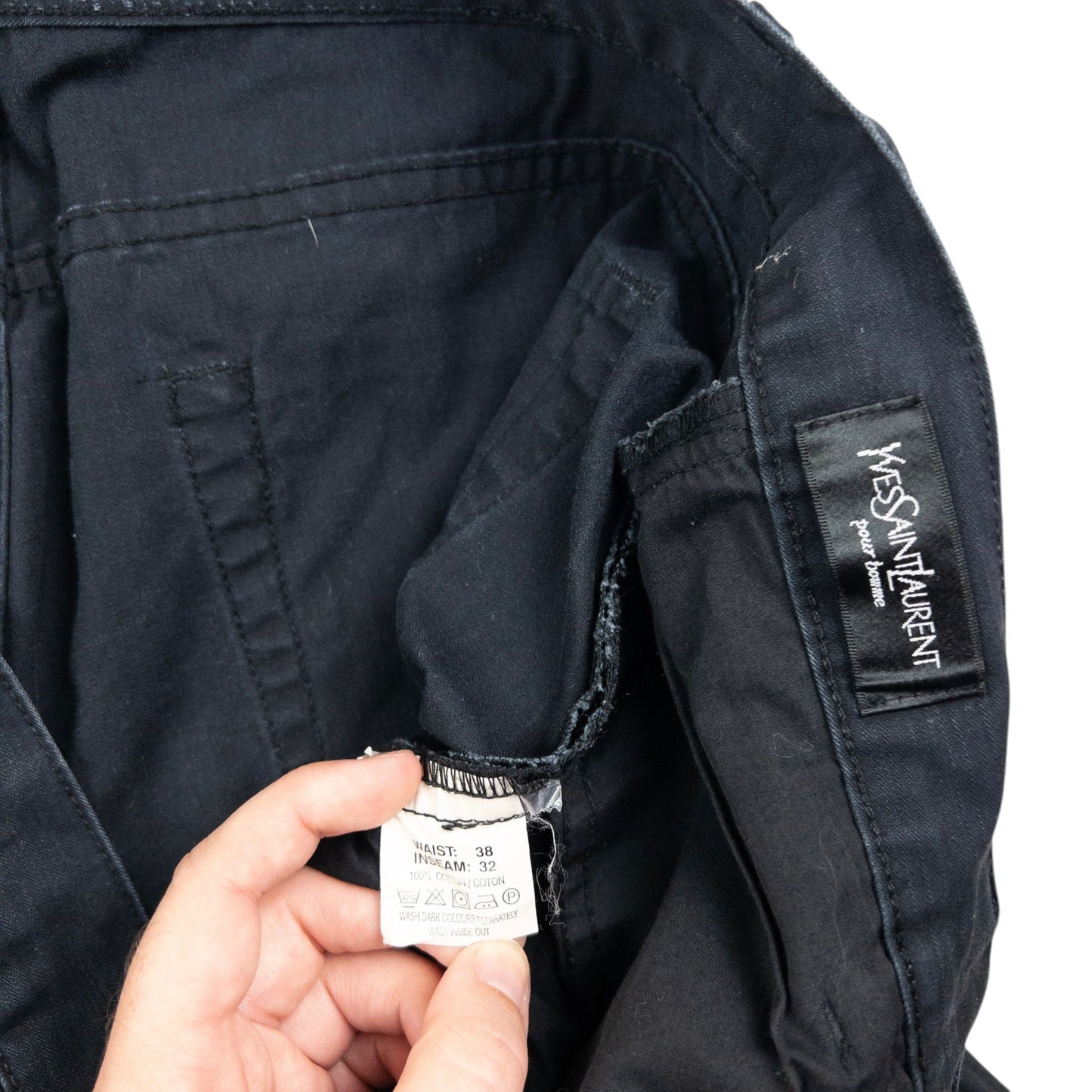 Vintage YSL Yves Saint Laurent Embroidered Trousers Size W37