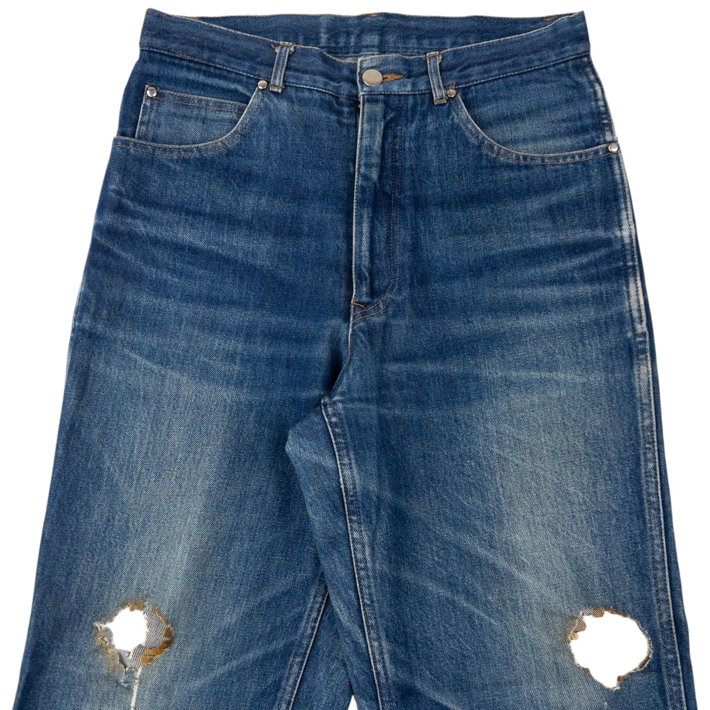 Vintage 90s Comme Des Garçons HOMME Distressed Denim Jeans Size W29 | W29, Blue
