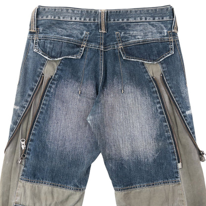 Vintage 2000s PPFM Multi Zip Denim Jeans Size W30 | W30, Multicoloured