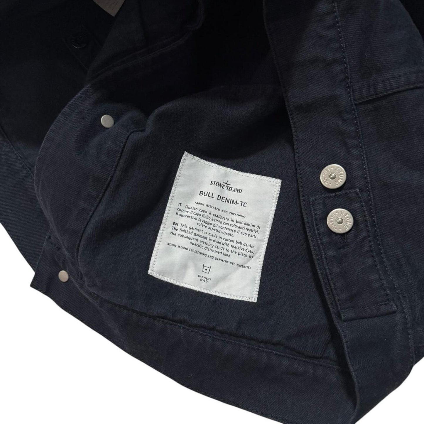Stone Island Supreme Navy Bull Denim Jacket | Large, Navy