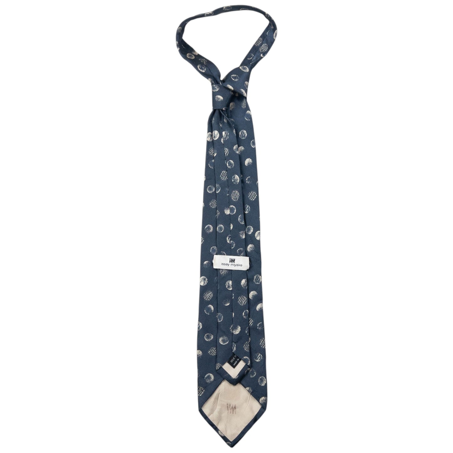 Vintage Issey Miyake Polka Dot Silk Tie | O/S, Cream