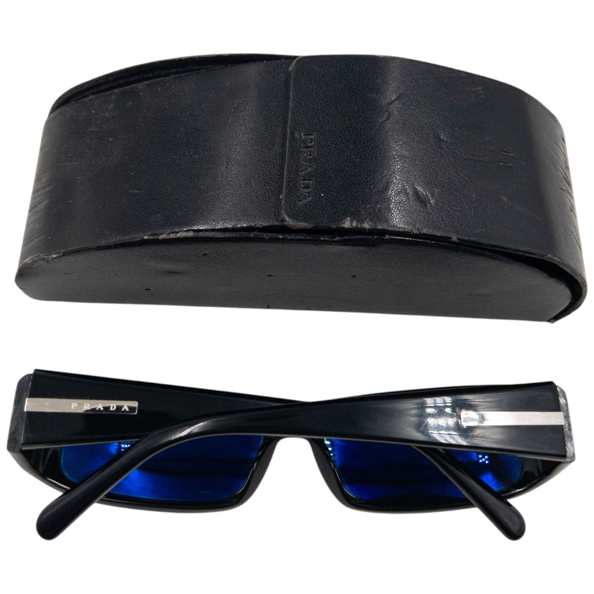 Vintage 2000s Prada Iridescent Lens Sunglasses | O/S, Black