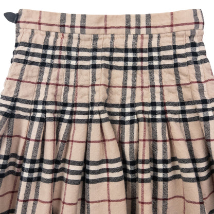 Vintage 2000s Burberry Nova Check Buckle Wool Mini Skirt Womens Size W22