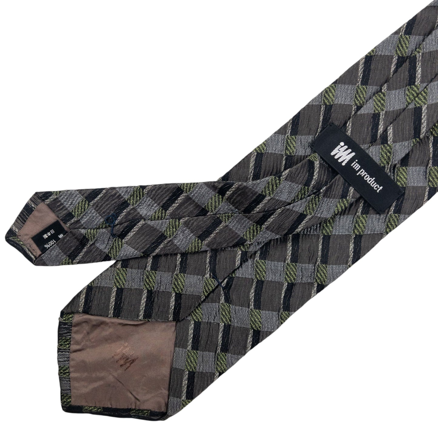 Vintage Issey Miyake Checkered Silk Tie