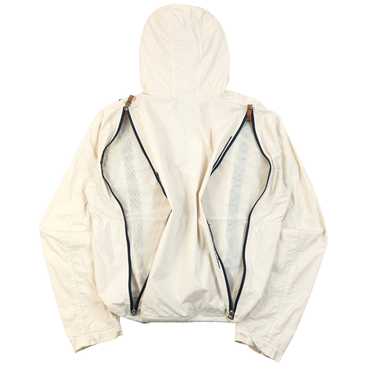 Vintage 2000s Armani Jeans Full Zip Ventilated Jacket Size S | Small, Cream
