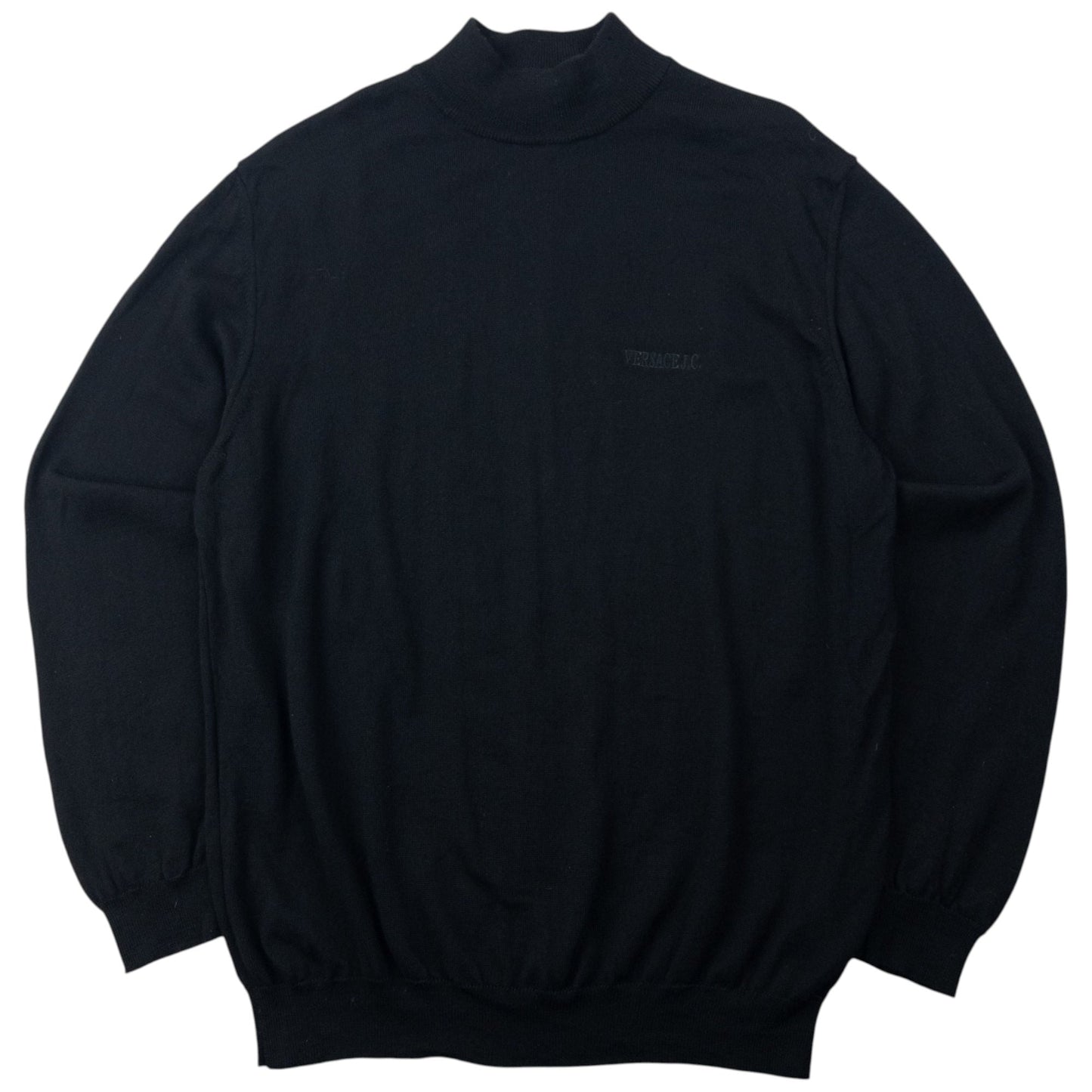 Vintage 2000s Versace Jeans Couture Wool Jumper SIze M | Medium, Black