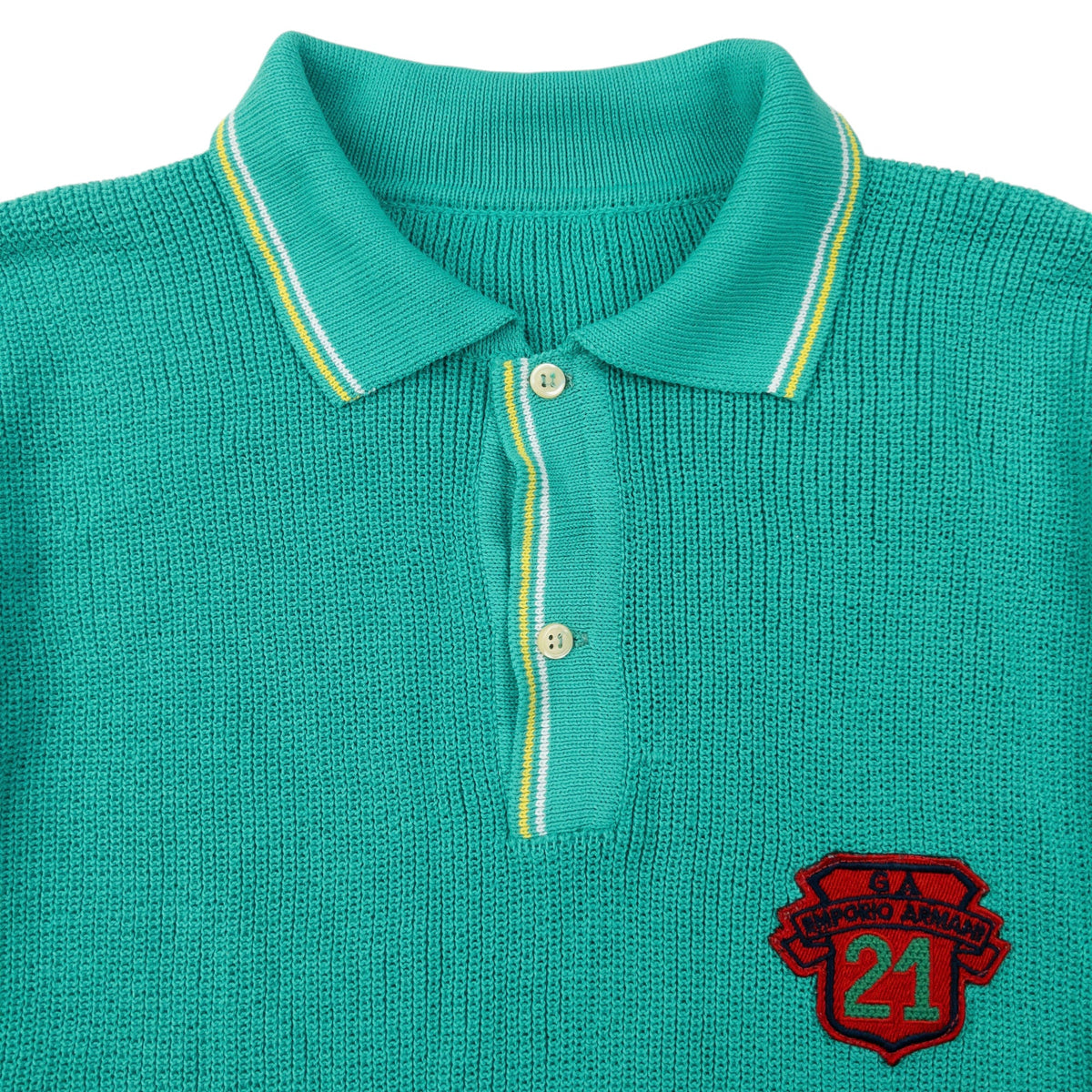 Vintage 80s Emporio Armani Knitted Polo Jumper Size M – Known Source