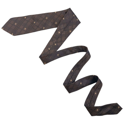 Vintage Burberry Nova Check Monogram Silk Tie