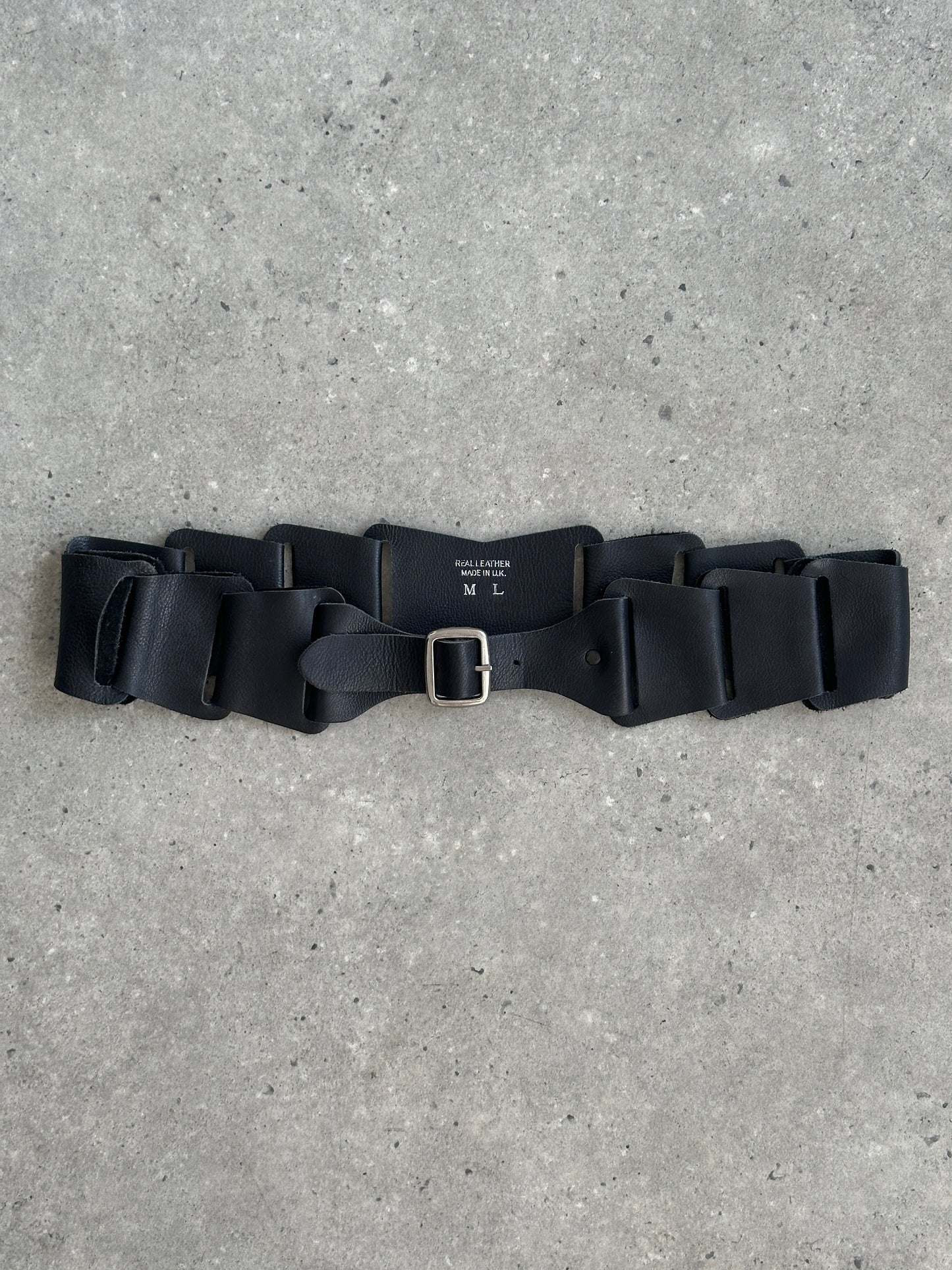 Vintage 2000s Leather Chunky Belt - W34-36