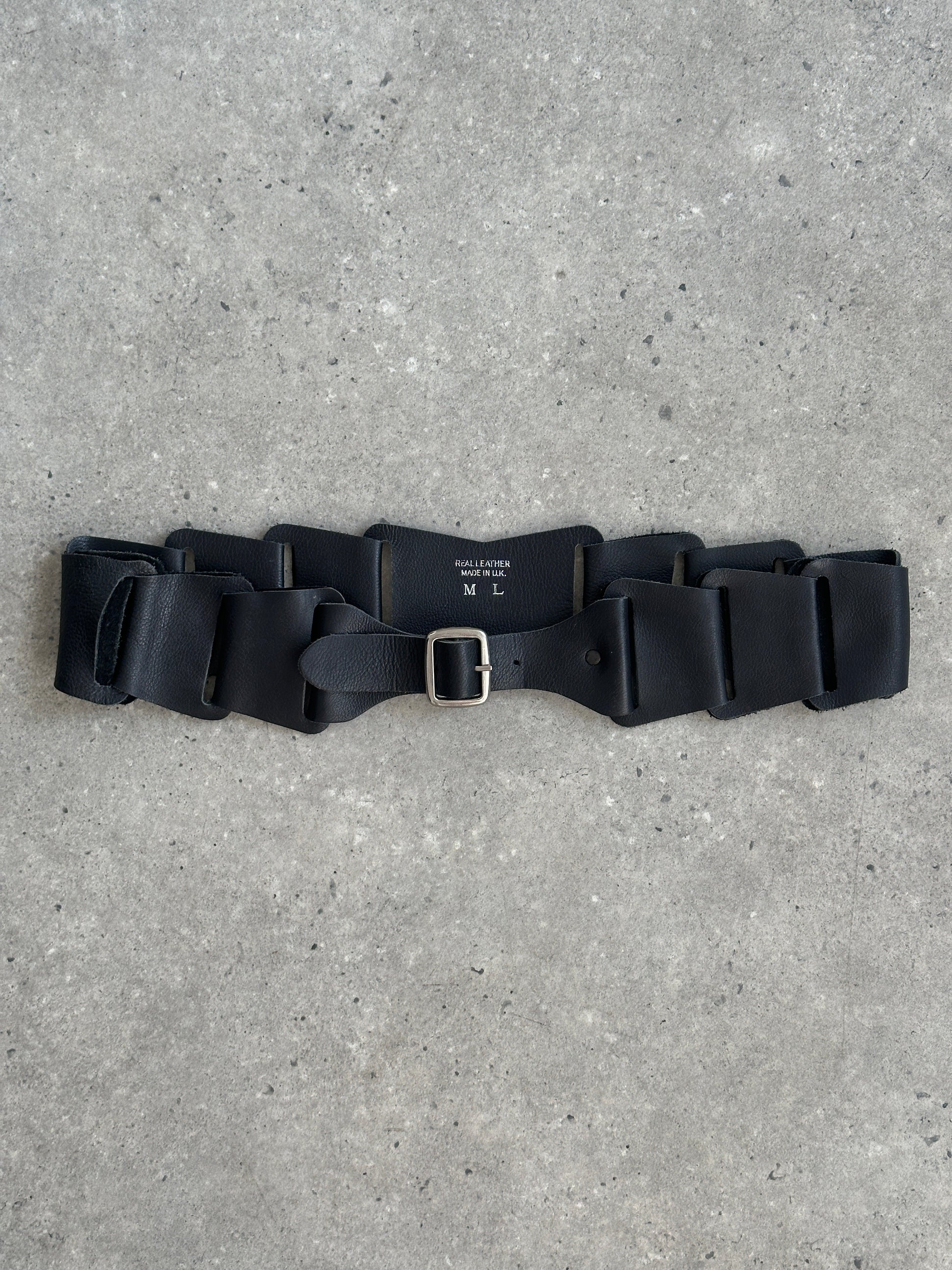 Vintage 2000s Leather Chunky Belt - W34-36